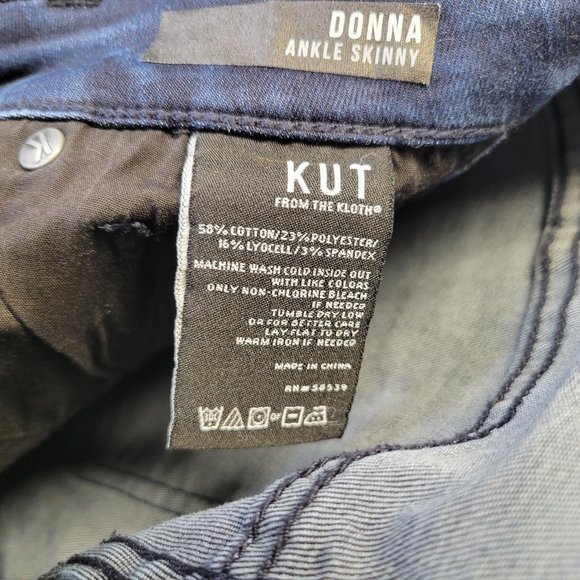 Kut From The Kloth Women's Size 4 Jeans Donna Ankle Skinny Raw Step Hem - Picture 8 of 8